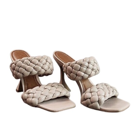 L'INTERVALLE Cream Braided Sandals - Picture 1 of 14